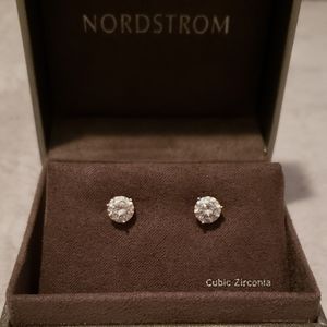 Nordstrom CZ Studs 1 ct each earrings cubic zircon